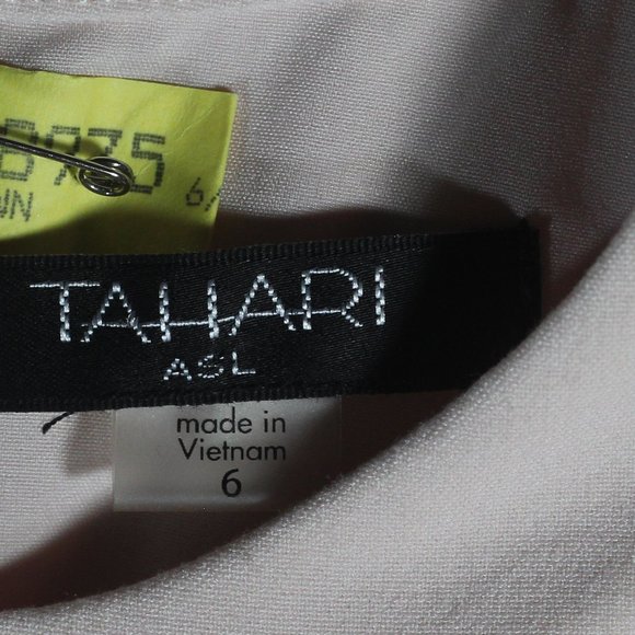 Tahari ASL Size 6 Pale Pink Lace Halter Dress - Picture 3 of 5